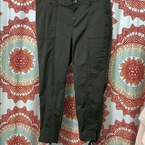 Lane Bryant Crop Lace Up Military Ponte Chinos